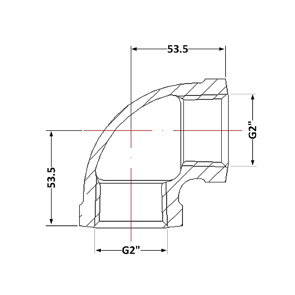 Кут чавунний 2" ВР - Фото - 2