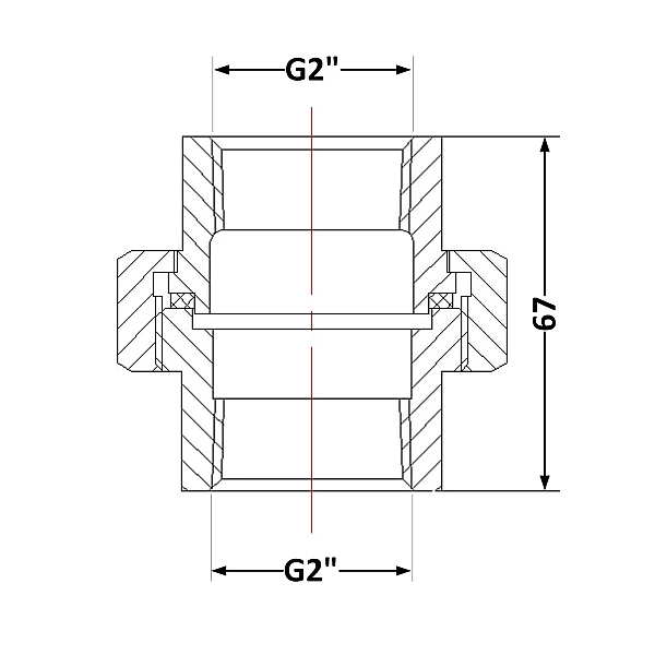 Згін "Американка" чавунний 2" ВР - Фото - 2