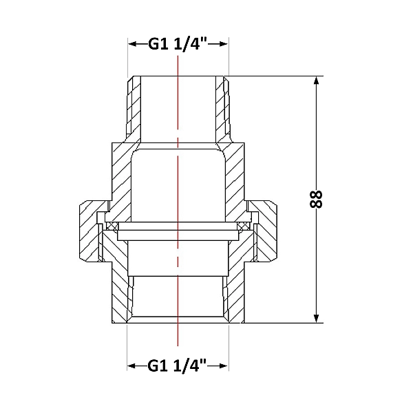 Згін "Американка" чавунний 1" 1/4 ЗР - Фото - 2
