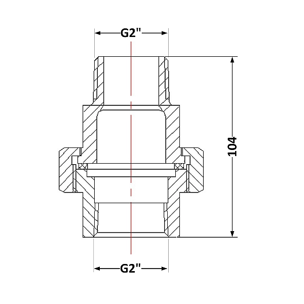 Згін "Американка" чавунний 2" ЗР - Фото - 2