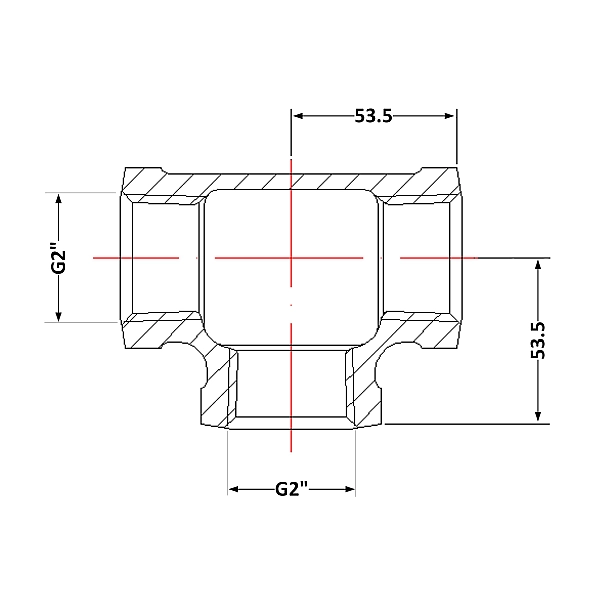 Трійник чавунний 2" ВР - Фото - 2