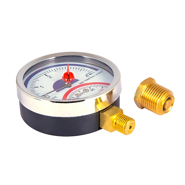 Термоманометр Thermo Alliance Standart 80 мм 1/2", нижнє підмикання SD1724B - Фото - 4