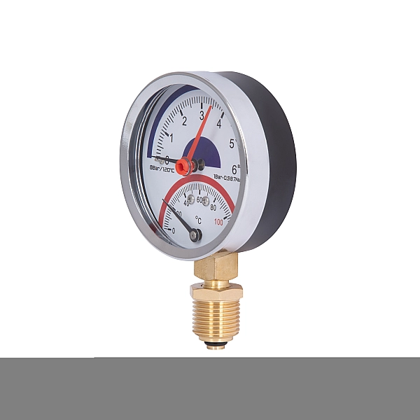 Термоманометр Thermo Alliance Standart 80 мм 1/2", нижнє підмикання SD1726B - Фото - 3