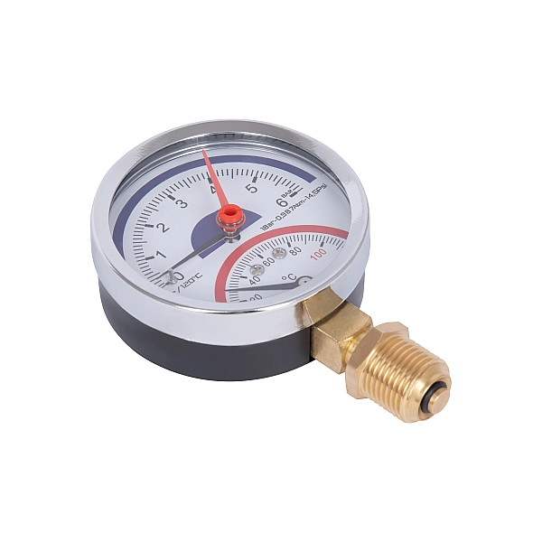 Термоманометр Thermo Alliance Standart 80 мм 1/2", нижнє підмикання SD1726B - Фото - 5