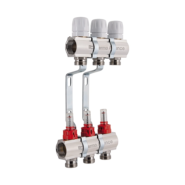 Колектор з витратомірами Thermo Alliance Standart 1" 3 виходи SD235W3 - Фото - 3
