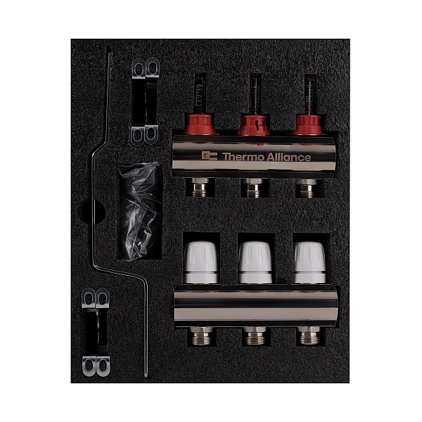 Колектор з витратомірами Thermo Alliance Standart 1" 3 виходи SD235W3 - Фото - 10
