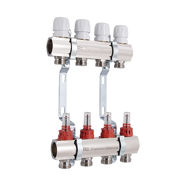 Колектор з витратомірами Thermo Alliance Standart 1" 4 виходи SD235W4 - Фото - 3