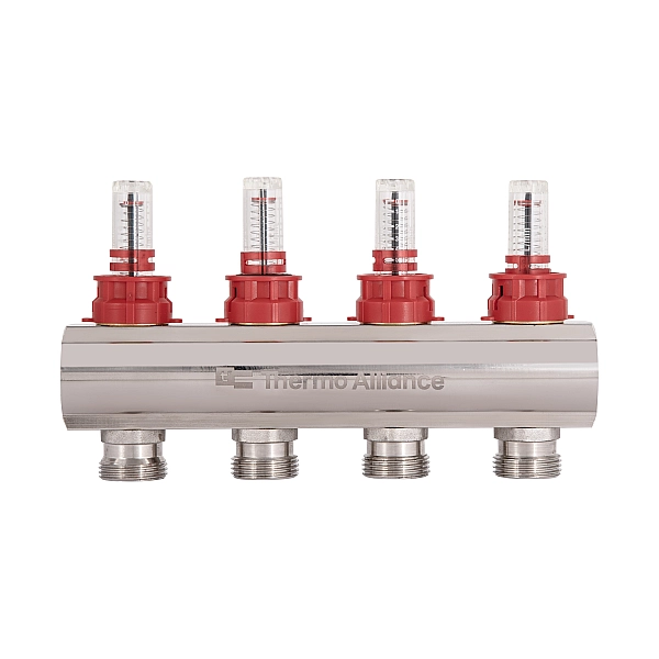 Колектор з витратомірами Thermo Alliance Standart 1" 4 виходи SD235W4 - Фото - 5