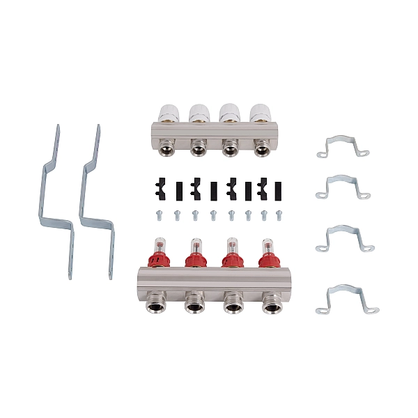 Колектор з витратомірами Thermo Alliance Standart 1" 4 виходи SD235W4 - Фото - 10