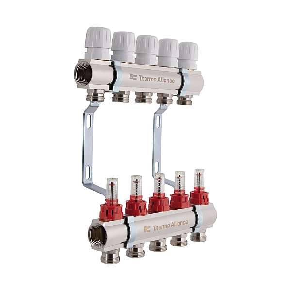 Колектор з витратомірами Thermo Alliance Standart 1" 5 виходи SD235W5 - Фото - 3