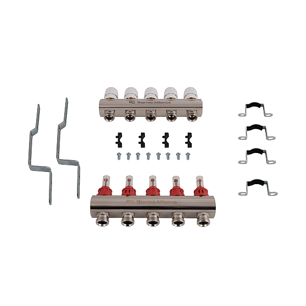 Колектор з витратомірами Thermo Alliance Standart 1" 5 виходи SD235W5 - Фото - 9