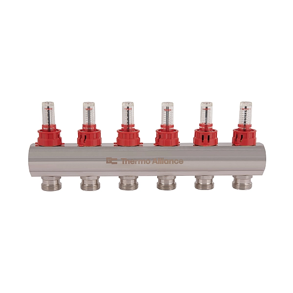 Колектор з витратомірами Thermo Alliance Standart 1" 6 виходів SD235W6 - Фото - 5