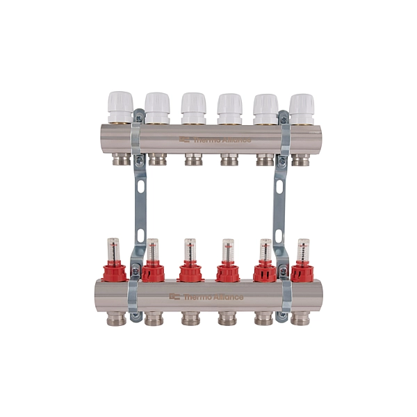 Колектор з витратомірами Thermo Alliance Standart 1" 6 виходів SD235W6