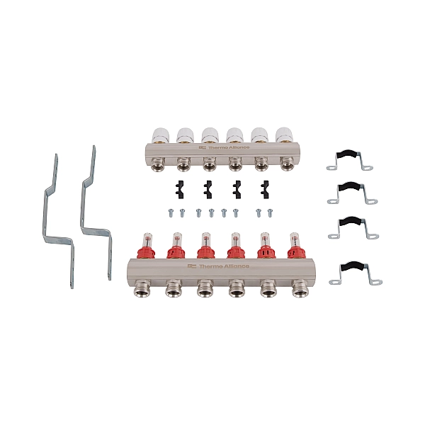 Колектор з витратомірами Thermo Alliance Standart 1" 6 виходів SD235W6 - Фото - 9