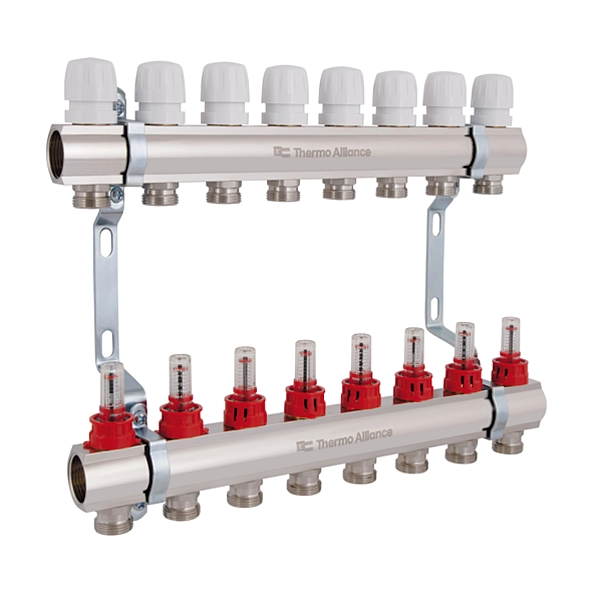Колектор з витратомірами Thermo Alliance Standart 1" 8 виходів SD235W8 - Фото - 3