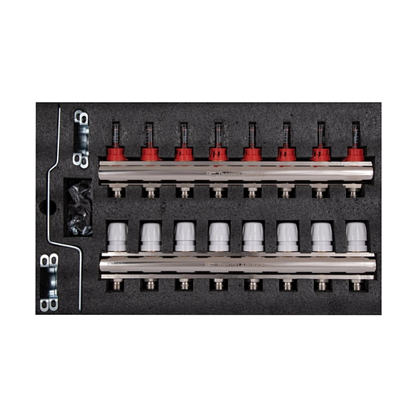Колектор з витратомірами Thermo Alliance Standart 1" 8 виходів SD235W8 - Фото - 10