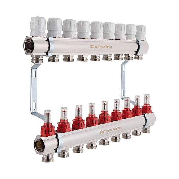Колектор з витратомірами Thermo Alliance Standart 1" 9 виходів SD235W9 - Фото - 3