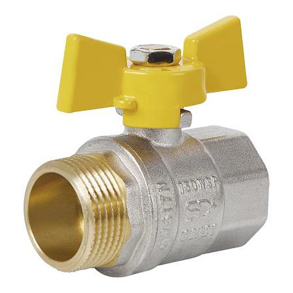 Кран кульовий Thermo Alliance Standart 1" ВЗ для газу (метелик) SD607NG25PN40