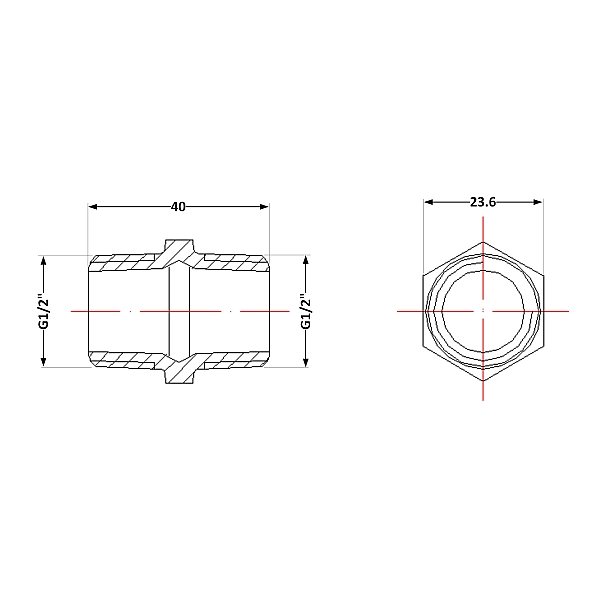 Ніпель чавунний 1/2" ЗР - Фото - 2