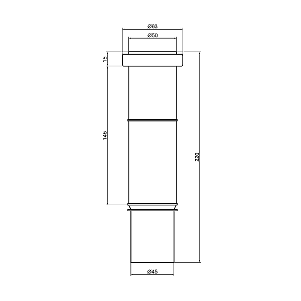 Муфта PPR каналізаційна TA Sewage 50 компенсаційна - Фото - 2