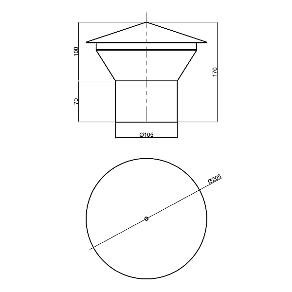 Грибок вентиляційний PPR TA Sewage 110 - Фото - 2