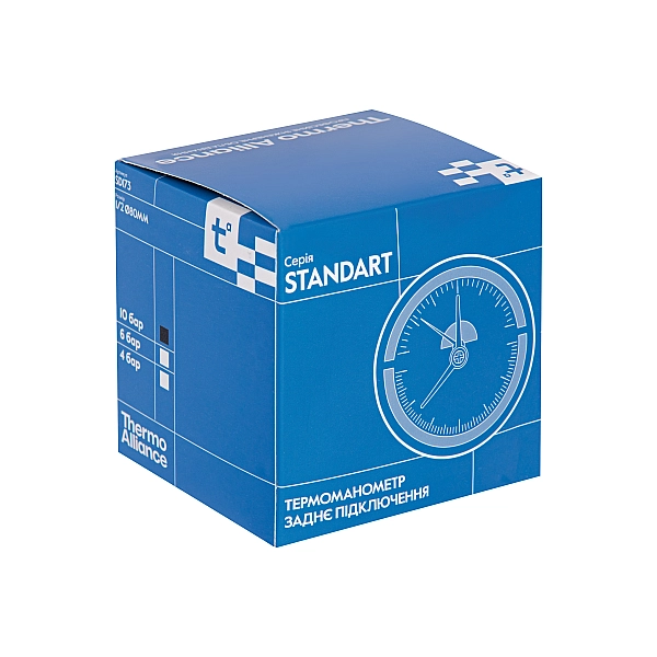 Термоманометр Thermo Alliance Standart 80 мм 1/2", заднє підключення SD17310B - Фото - 10