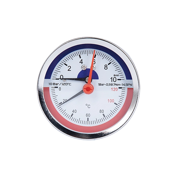 Термоманометр Thermo Alliance Standart 80 мм 1/2", заднє підключення SD17310B