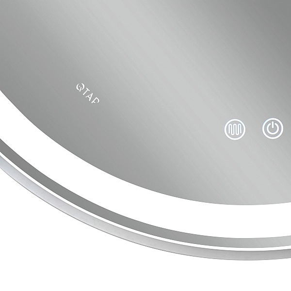 Зеркало Qtap Gemini 800х700 с LED-подсветкой Touch, с антизапотеванием, с диммером, рег. темп. цвета (3000-6500K) Reverse QT2578R8071W - Фото - 9