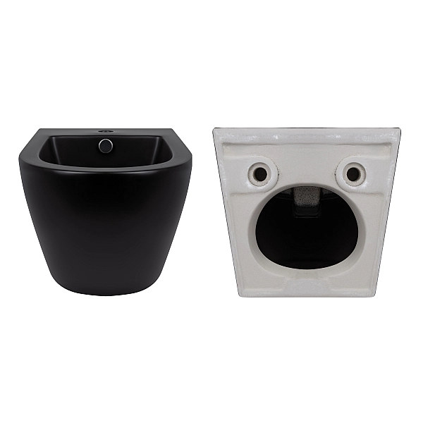 Комплект Qtap Robin Matt Black 2 в 1: унитаз подвесной  Ultra Quiet QT13332381АSMB + биде подвесное QT1355046FMB - Фото - 8