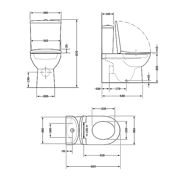 Унитаз напольный Qtap Scorpio Ultra Quiet безободковый с сиденьем Soft-Close MATT BLACK QT14226088AMB - Фото - 2