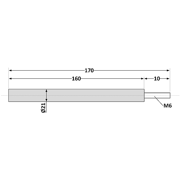 Магнієвий анод 21х160 для горизонтального водонагрівача Thermo Alliance (38200030) - Фото - 2