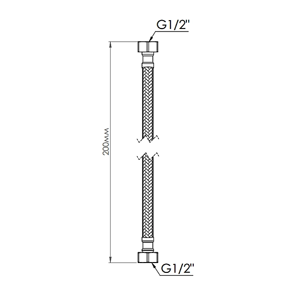 Гнучка підводка для води Thermo Alliance Forte ВВ 20 см SF391W20 - Фото - 2