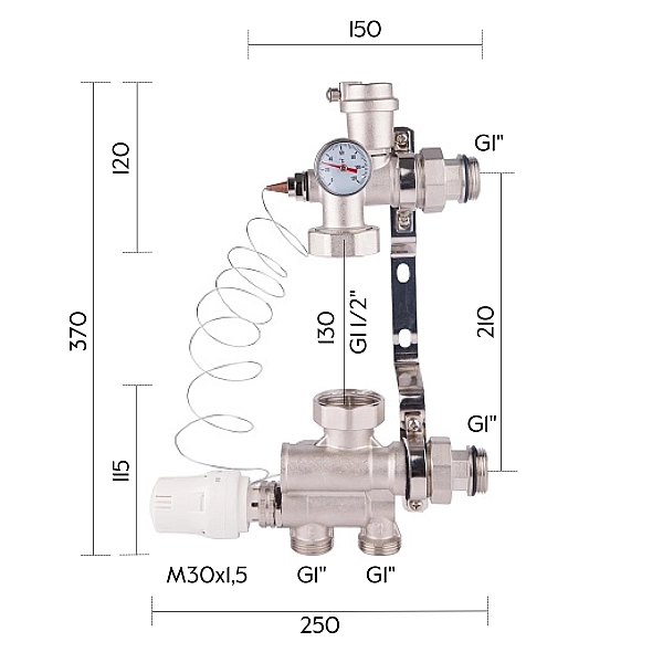 Змішувальна група Thermo Alliance Standart 1" SF007W25 - Фото - 2