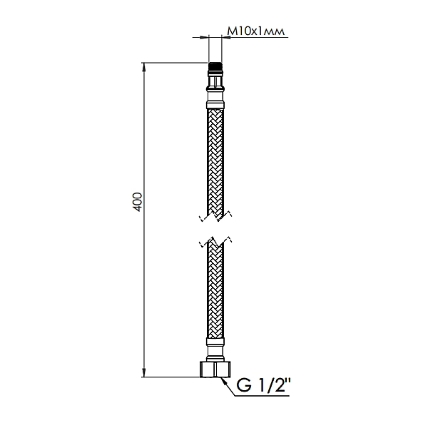 Гнучка підводка для води Thermo Alliance Forte М10 40 см (пара) SF390W40 - Фото - 2