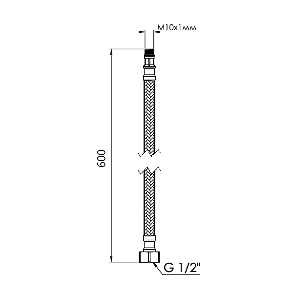 Гнучка підводка для води Thermo Alliance Forte М10 60 см (пара) SF390W60 - Фото - 2