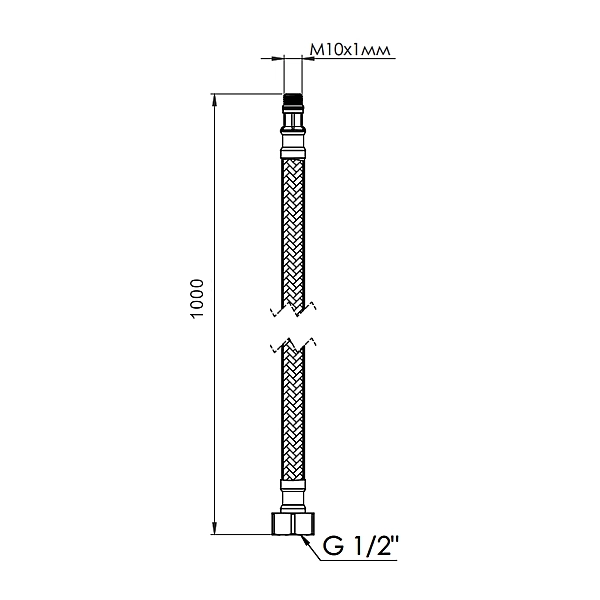 Гнучка підводка для води Thermo Alliance Forte М10 100 см (пара) SF390W100 - Фото - 2