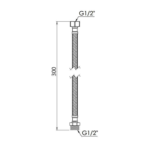 Гнучка підводка для води Thermo Alliance Forte ВЗ 30 см SF392W30 - Фото - 2