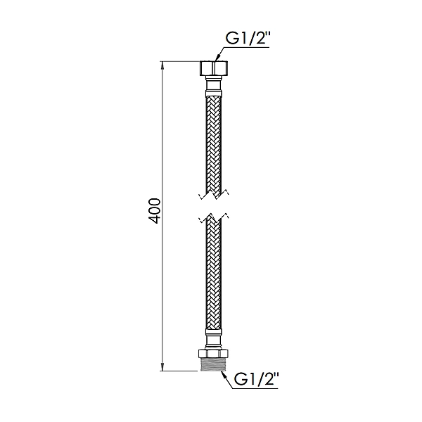 Гнучка підводка для води Thermo Alliance Forte ВЗ 40 см SF392W40 - Фото - 2
