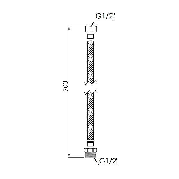 Гнучка підводка для води Thermo Alliance Forte ВЗ 50 см SF392W50 - Фото - 2