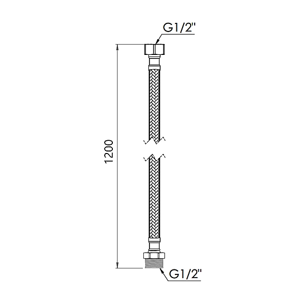 Гнучка підводка для води Thermo Alliance Forte ВЗ 120 см SF392W120 - Фото - 2