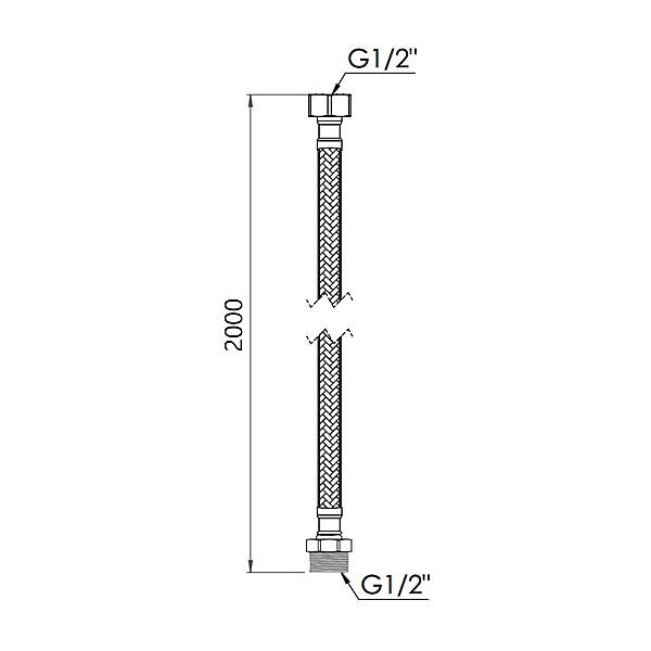 Гнучка підводка для води Thermo Alliance Forte ВЗ 200 см SF392W200 - Фото - 2