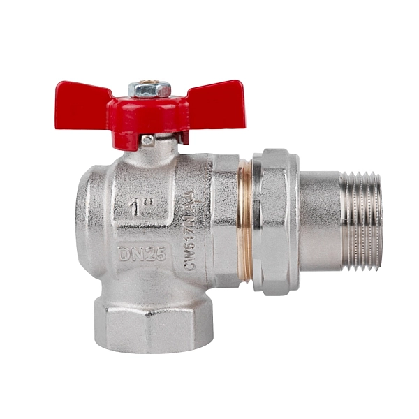 Кран кульовий Icma FAR. ROSSA 1" кутовий №361 - Фото - 3