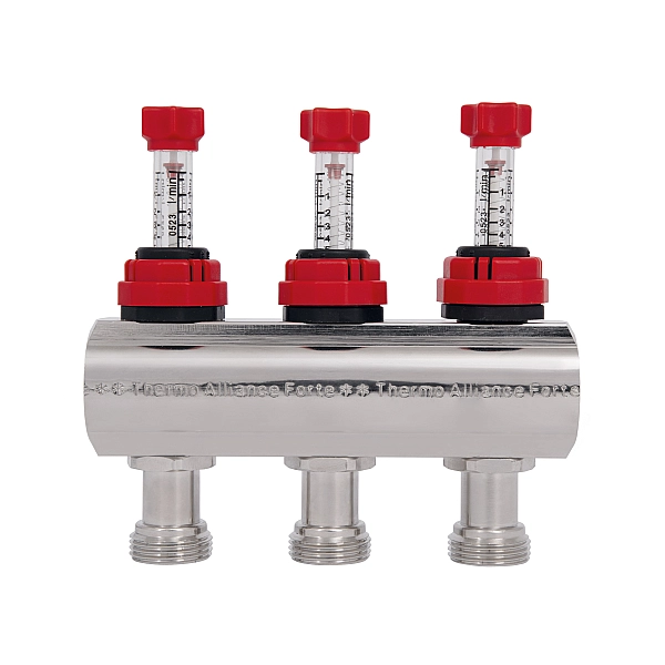 Колектор з витратомірами Thermo Alliance Forte 1" 3 виходи SF001W3 - Фото - 5