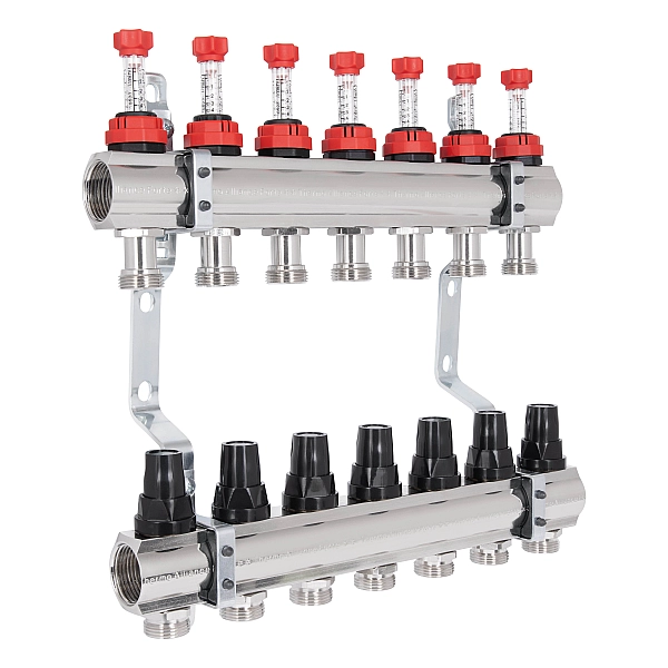 Колектор з витратомірами Thermo Alliance Forte 1" 7 виходів SF001W7 - Фото - 3