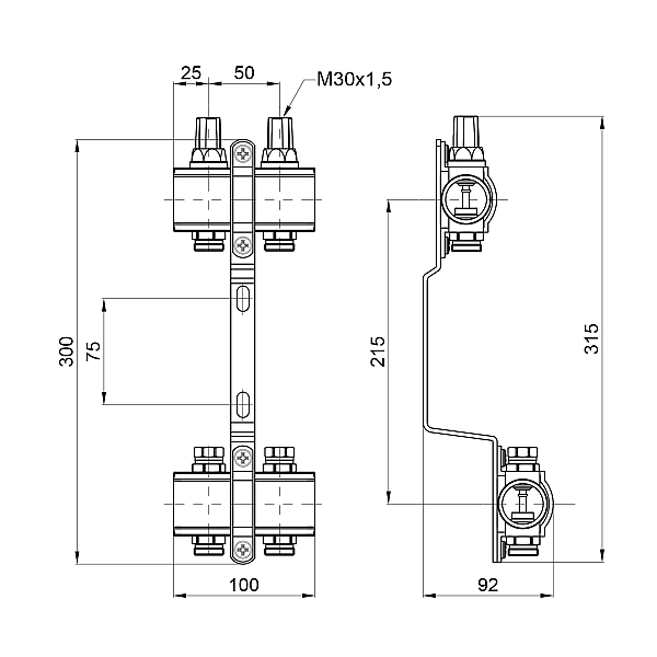 Колектор Thermo Alliance Forte 1" 2 виходи SF002W2 - Фото - 2
