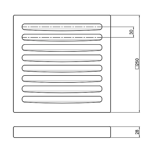 Чавунна колосникова решітка 250х250 - Фото - 2