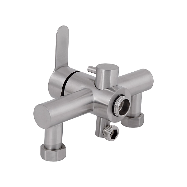 Смеситель для ванны Brinex Pure 005 с длинным поворотным изливом (с душевым гарнитуром) Nickel BRIPUR005NKL - Фото - 4