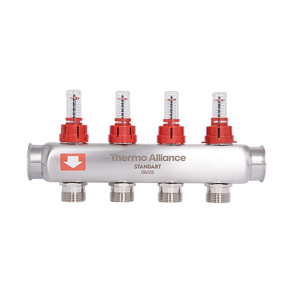 Колектор з витратомірами Thermo Alliance Standart 1" 4 виходи SD0044 - Фото - 4