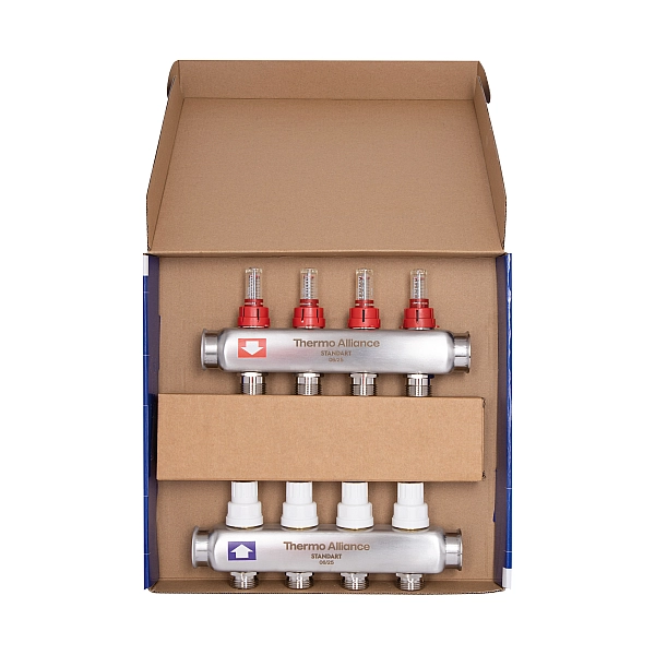 Колектор з витратомірами Thermo Alliance Standart 1" 4 виходи SD0044 - Фото - 7
