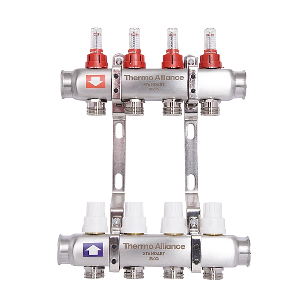 Колектор з витратомірами Thermo Alliance Standart 1" 4 виходи SD0044